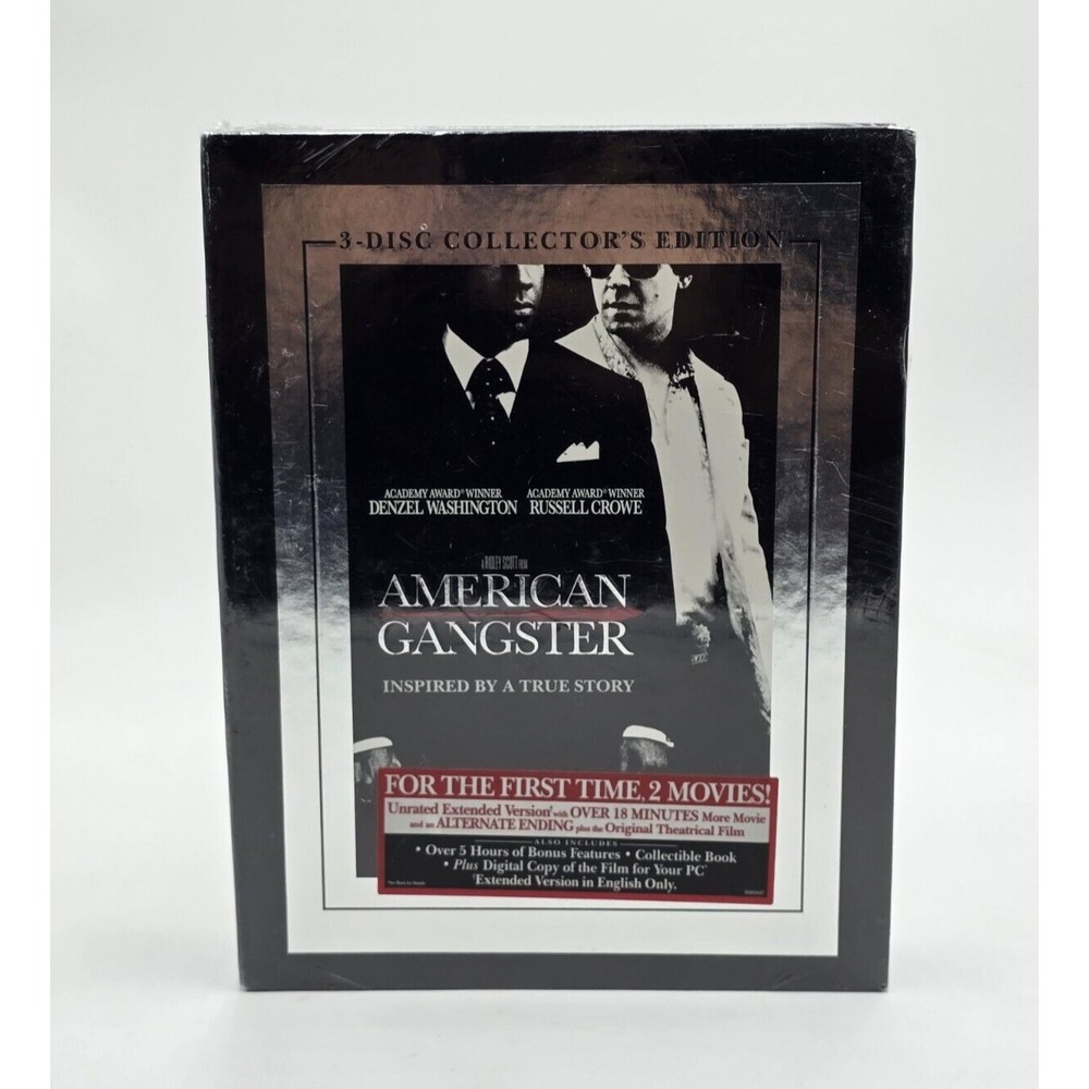 American Gangster DVD 2008 3-Disc Collector's Edition Factory Sealed NEW